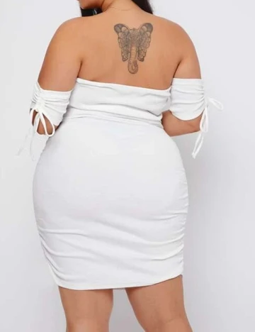 Rochie Scurta SHEIN CURVE, alb, 2XL