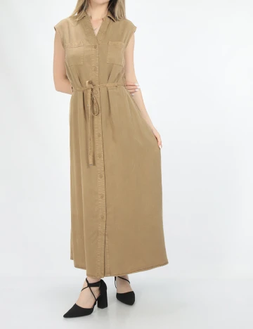 Rochie lunga Comma, maro, 36