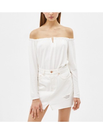 Bluza Bershka, alb, L