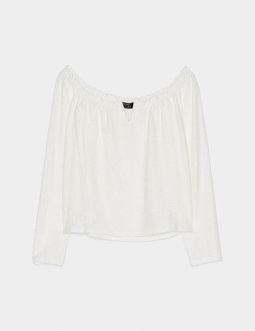 Bluza Bershka, alb, L
