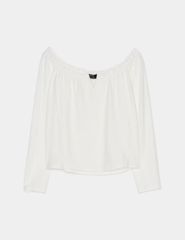 Bluza Bershka, alb, L