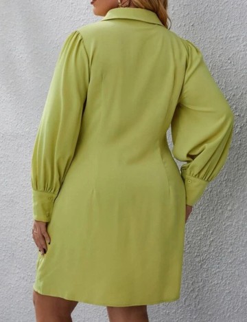 Rochie Scurta SHEIN CURVE, verde, 2XL