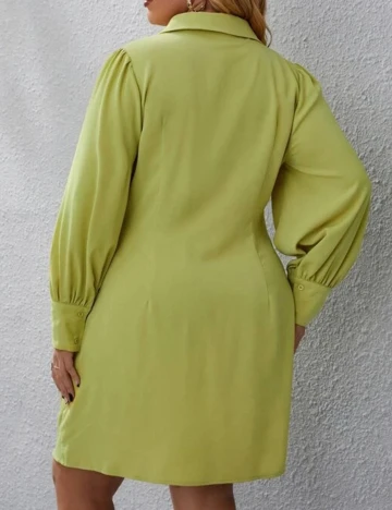 Rochie Scurta SHEIN CURVE, verde, 2XL