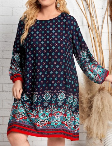 Rochie Scurta Emery Rose Curve, bleumarin, 3XL