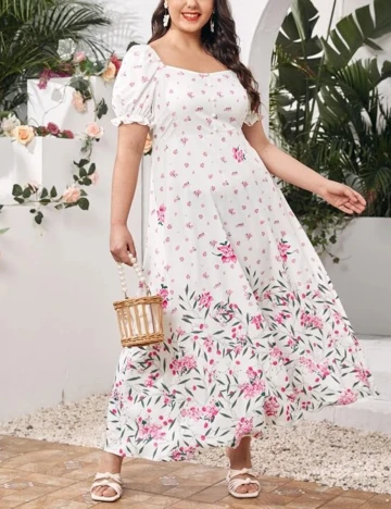 Rochie Lunga SHEIN CURVE, alb, 0 XL