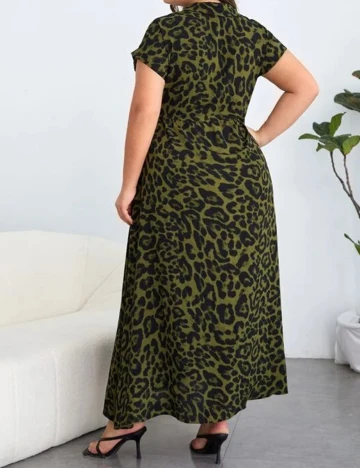 Rochie Lunga SHEIN CURVE, verde, 1 XL