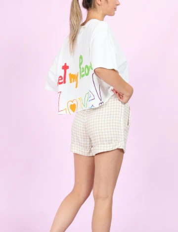 Pantaloni scurti Hailys, alb/crem, S