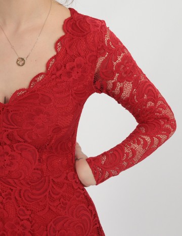 Rochie scurta BUBBLEROOM, rosu, XS