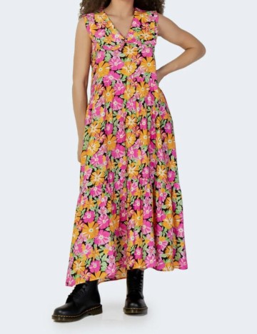 Rochie lunga Vila, floral, 40