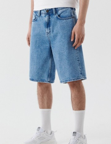 Pantaloni scurti CROPP, albastru, 32