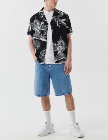 
						Pantaloni scurti CROPP, albastru, 32