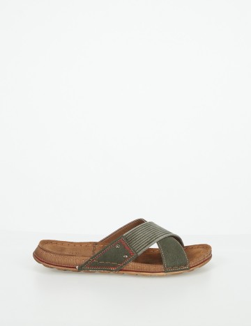 Slapi OAKSFIELD by Bristol, verde inchis, 43