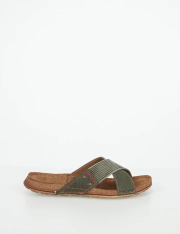 Slapi OAKSFIELD by Bristol, verde inchis, 43
