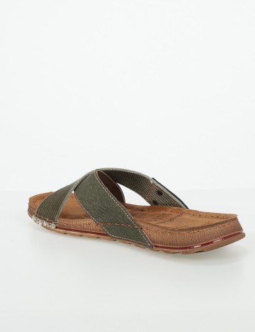 Slapi OAKSFIELD by Bristol, verde inchis, 43