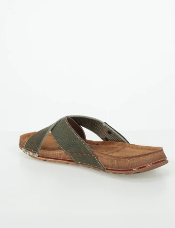 Slapi OAKSFIELD by Bristol, verde inchis, 43
