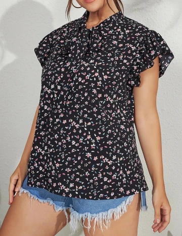Camasa SHEIN CURVE, negru, 0 XL
