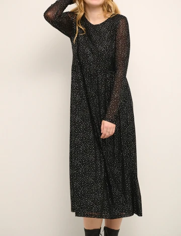 Rochie medie Culture, negru, XL