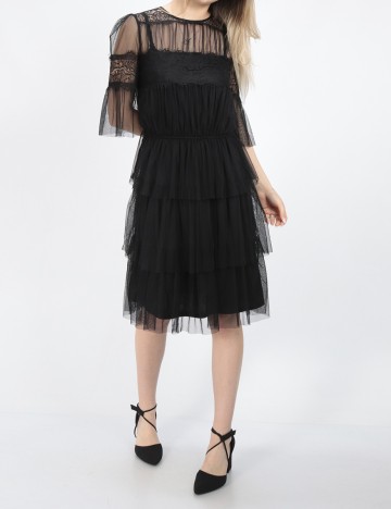 Rochie scurta Happy Holly, negru, 36/38