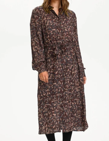 Rochie medie Kaffe, maro, XXXL