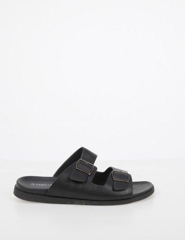 Slapi Checker by Bristol, negru, 46