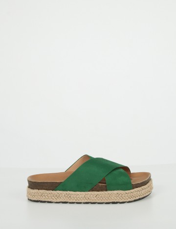 Slapi Coco Bella by Bristol, verde inchis, 38