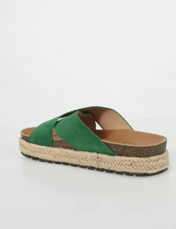 Slapi Coco Bella by Bristol, verde inchis, 38