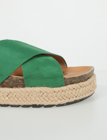 Slapi Coco Bella by Bristol, verde inchis, 38