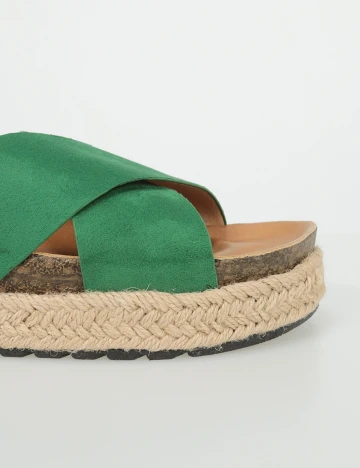 Slapi Coco Bella by Bristol, verde inchis, 38
