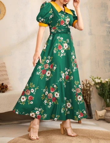 Rochie lunga SHEIN, verde, M