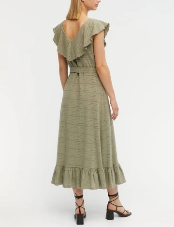 Rochie medie Object, verde