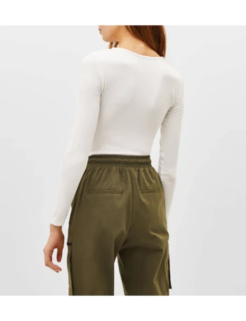 Bluza Bershka, alb, S