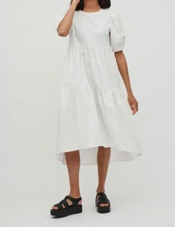 Rochie medie Vila, alb, 34