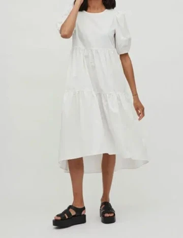 Rochie medie Vila, alb, 34