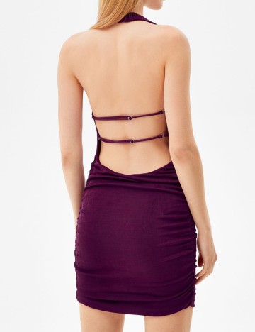 Rochie scurta Bershka, mov, S
