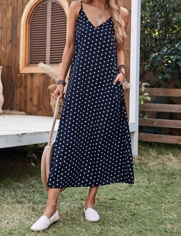 Rochie lunga Emery Rose, bleumarin, S