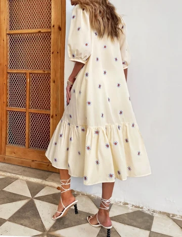 Rochie medie SHEIN, crem, XS