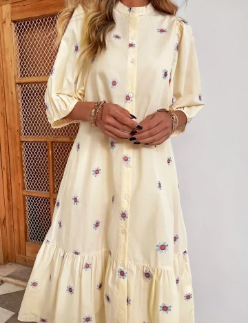 Rochie medie SHEIN, crem, XS