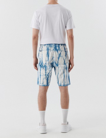 Pantaloni Scurti CROPP, alb/albastru, 30