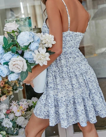 Rochie scurta SHEIN, albastru, S