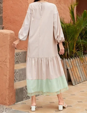 Rochie lunga SHEIN, crem, S Crem