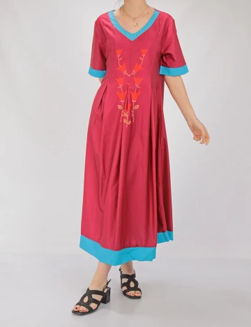 Rochie medie Emery Rose, magenta, L