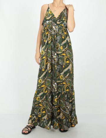 Rochie lunga Vero Moda, verde, XS