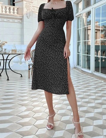Rochie medie SHEIN, negru, L