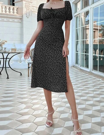 Rochie medie SHEIN, negru, L