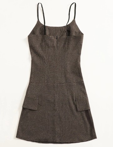 Rochie scurta SHEIN, maro, L