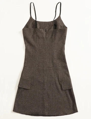 Rochie scurta SHEIN, maro, L
