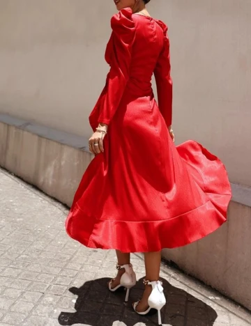 Rochie medie SHEIN, rosu, M
