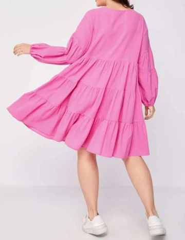 Rochie scurta SHEIN CURVE, roz, 0 XL