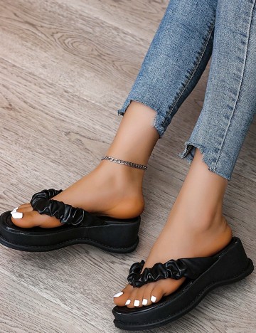 Slapi SHEIN, negru, 38