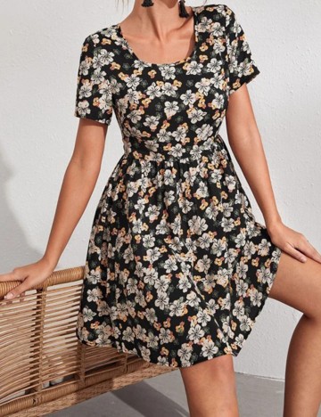 Rochie scurta SHEIN, floral, L